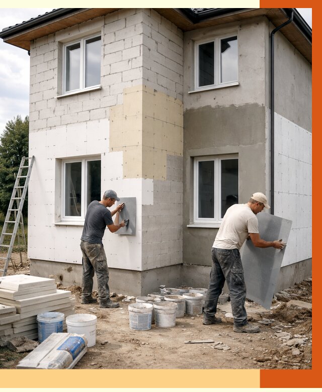 Утепление дома из газобетона в Дивногорске от 4246 руб./м² — заказать у ТепломастерДвн